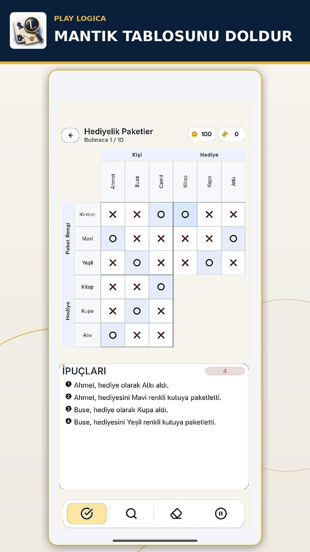 Play Logica logic grid screenshot